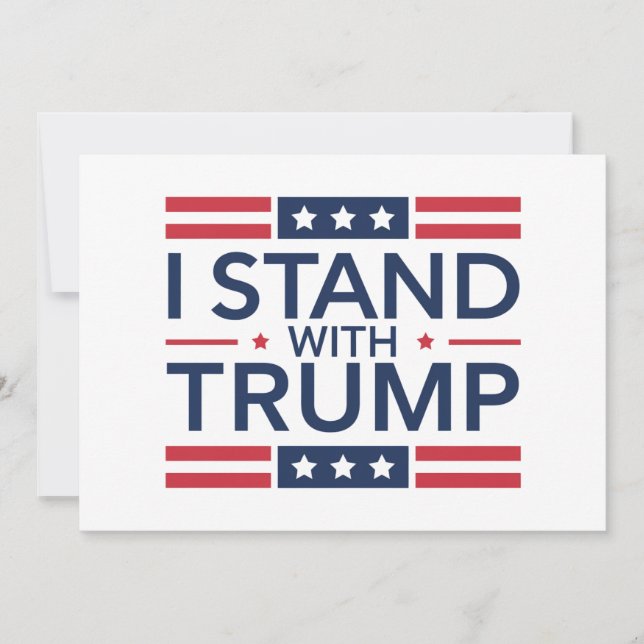 Convites Trump 2024 Eu Apoio Trump Apoio Presidente  (Frente)