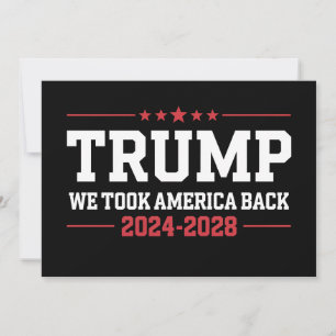 Convites Trump 2024 Nós Recuperamos a América 47 EUA