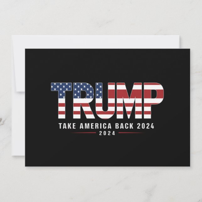 Convites Trump 2024 Retire os presentes americanos de 2024 (Frente)