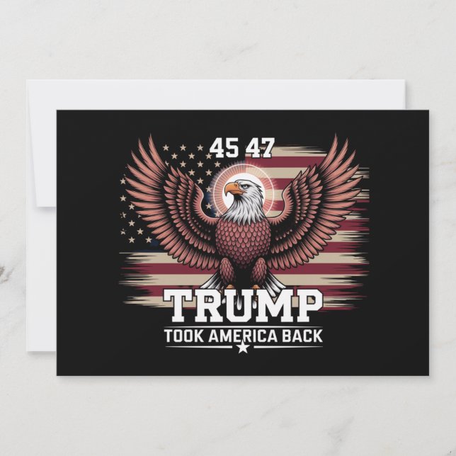 Convites Trump 45º 47º Presidente Flag 2025 Eagle America (Frente)