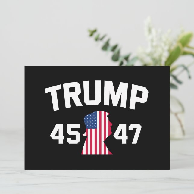 Convites Trump 45 47 2024 Presidente (Em pé/Frente)