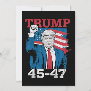 Convites Trump 45 47 Vintage Retro EUA Bandeira Americana