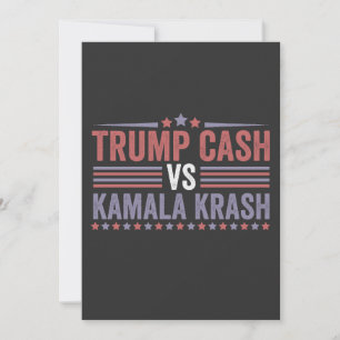 Convites Trump Cash Vs Kamala Krash Eleição