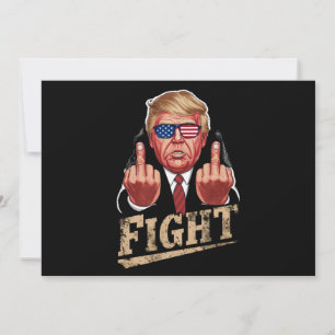 Convites Trump Fight US Election Retro Vintage