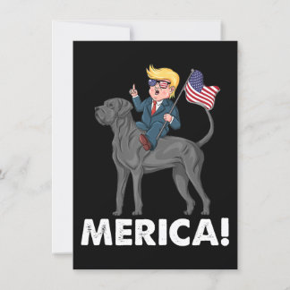 Convites Trump Merica Great Dane Dog American Hero 4th
