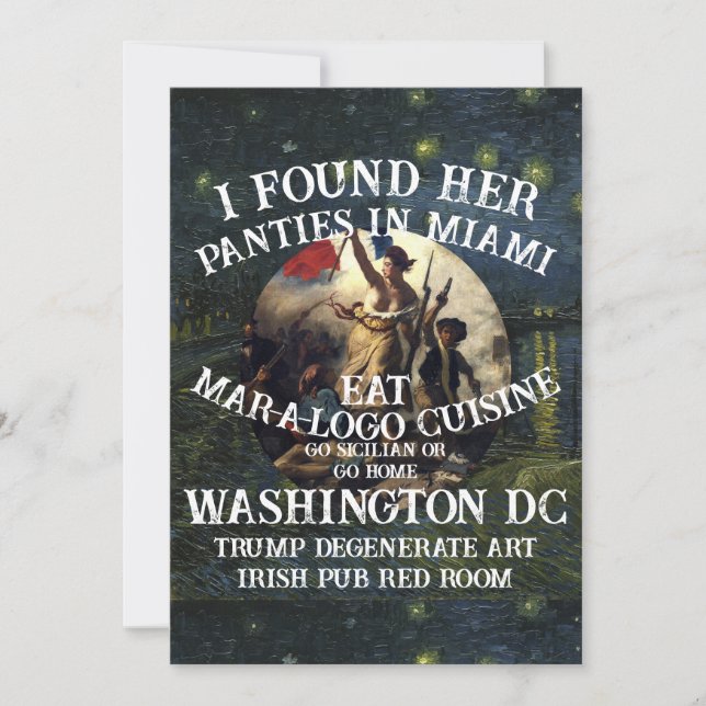 Convites Trump Panties Miami Catholic Church White (Frente)