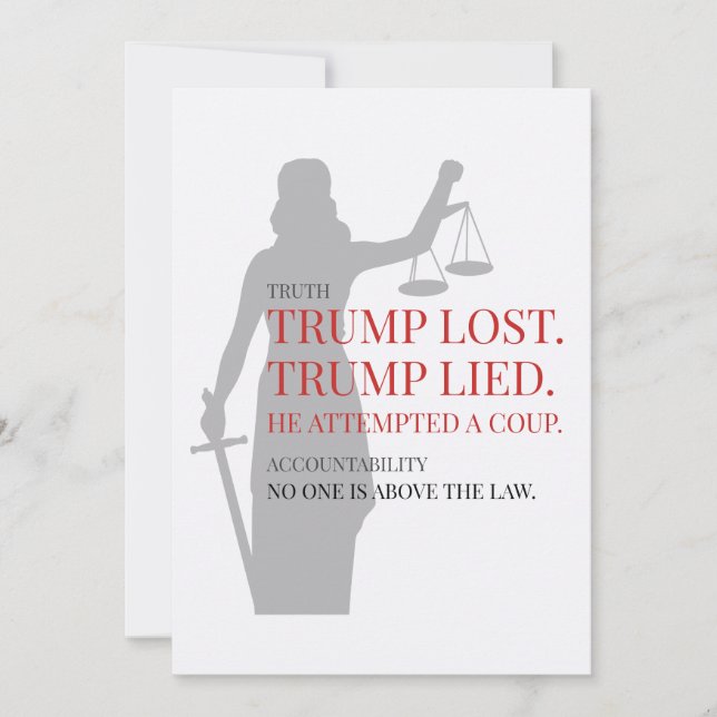 Convites Trump Perdeu Ninguém Morreu Acima da Lei (Frente)