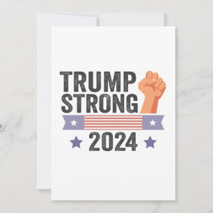 Convites Trump Strong 2024 Eleição Patriótica de Bandeira A