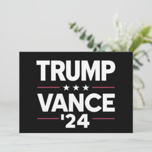 Convites Trump Vance 2024 Para Presidente VP/Eleições Nos E
