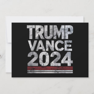 Convites Trump Vance 2024 Retro Vintage Eleição Dos EUA