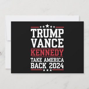 Convites Trump Vance Kennedy Leve a América de Volta Outra 