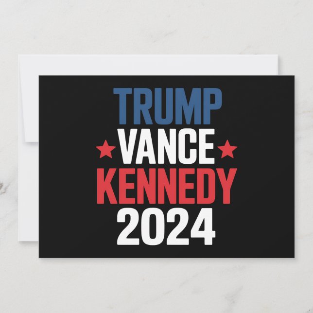 Convites Trump Vance Kennedy Presidente 2024 Eleição (Frente)