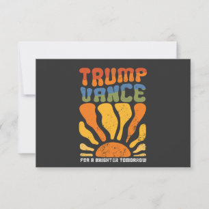 Convites Trump Vance para um amanhã mais brilhante Retro Bo