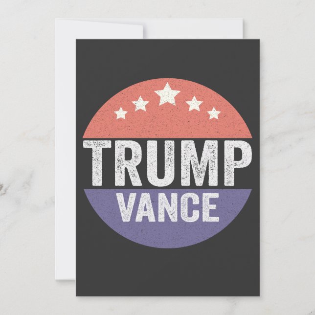Convites Trump Vance Republican American Election Gift (Frente)