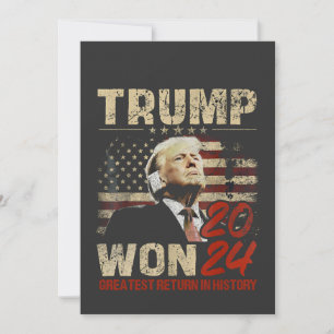 Convites Trump Venceu 2024 Maior Retorno da História