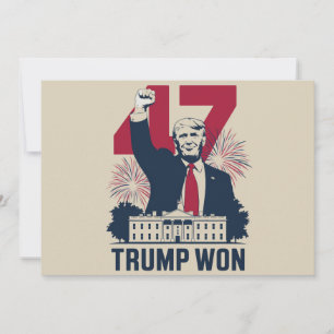Convites Trump Venceu Novamente Eleição 2024 Presidente 47º