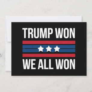 Convites Trump Won Nós Todos Ganhamos 2024 EUA Flag Trump W