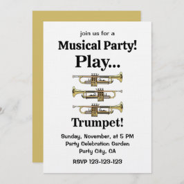 Convites Trumpet Instrument Trumpeter Musical Party