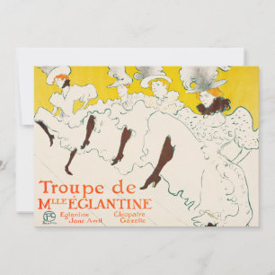 Convites Trupe de Mademoiselle Eglantine, Toulouse Lautrec
