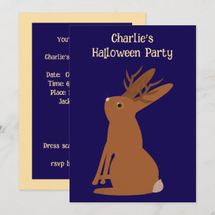Convites Truque de Jackalope do Halloween ou tratamento per