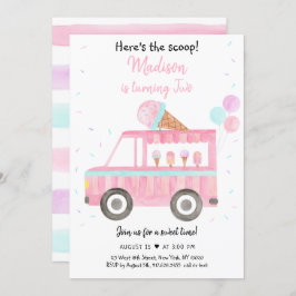 Convites Truque Sorvete Moderno Aqui está o Aniversário da