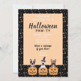 Convites Truques Franceses Pawty Do Halloween Trick Ou Trat