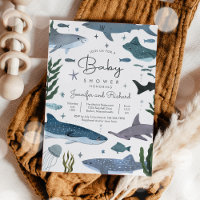 Tubarão sob o Chá de fraldas de animais marinhos