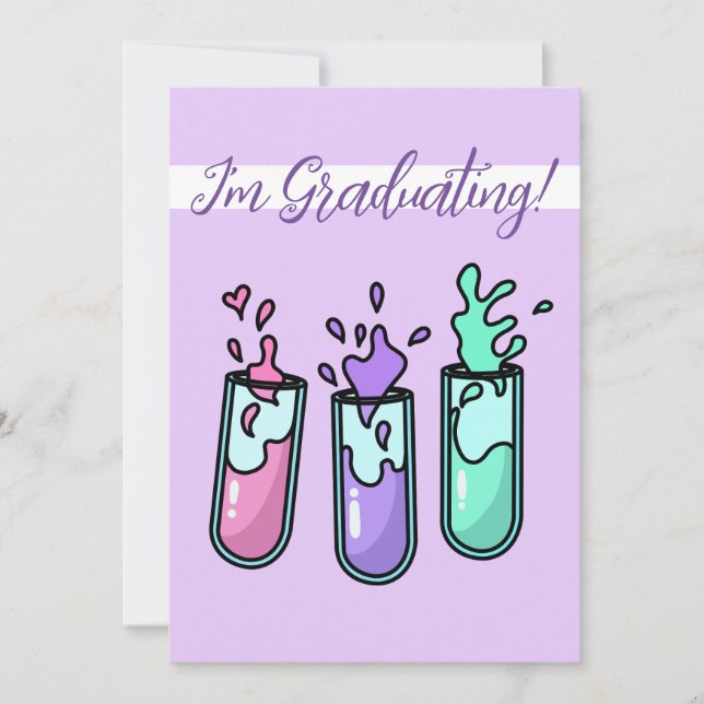 Convites Tubos de Teste Turbulentos (Frente)