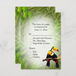 Convites Tucanos da Selva Responder com Seleção de Prato