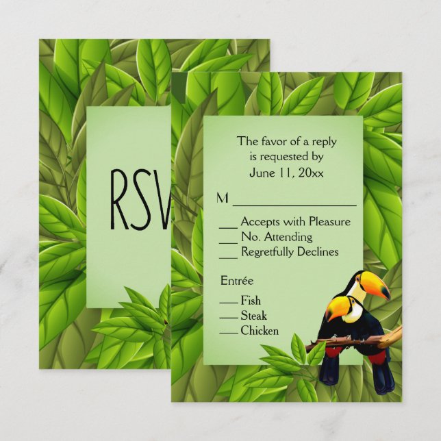 Convites Tucanos respondem com Seleção de Prato Principal (Frente/Verso)
