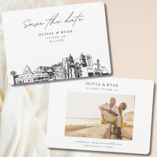 Convites Tucson Wedding Modern Salvar Data