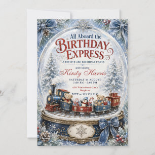 Convites Tudo a Bordo do Trem de Aniversário Expresso