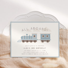 Convites Tudo a bordo! Festa de aniversário do comboio