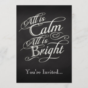 Convites Tudo é calma, toda é festa de Natal brilhante