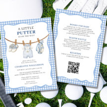 Tudo Em Um Azul Roupas De Golfe Baby Shower