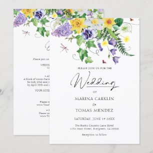 Convites Tudo em um Bohemian Wildflower Wedding