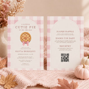 Convites Tudo em Um Bolo de Aniversário Rosa para Chás de B
