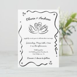 Convites Tudo em Um Casamento Caprichoso e Divertido Desenh