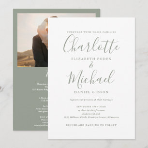 Convites Tudo em Um Casamento de Fotografia com Roteiro Chi