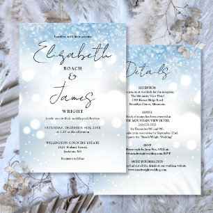 Convites Tudo Em Um Casamento De Inverno Elegante Na Neve