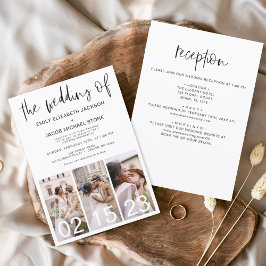 Convites Tudo em Um Casamento de Minimalista