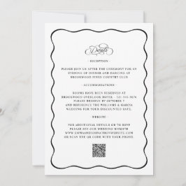 Convites Tudo Em Um Casamento Elegante Código QR Preto Cali