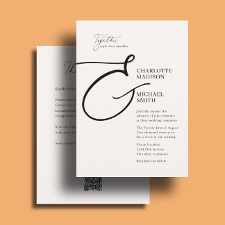 Convites Tudo Em Um Casamento Elegante E comercial Ivory