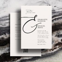 Convites Tudo Em Um Casamento Elegante E comercial Ivory