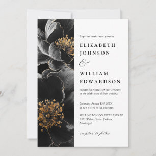 Convites Tudo Em Um Casamento Floral De Luxo Moderno Elegan