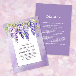 Convites Tudo Em Um Casamento Floral De Wisteria Roxo