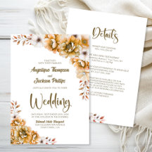 Tudo Em Um Casamento Floral Laranja