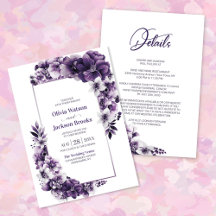 Tudo Em Um Casamento Floral Roxo Rústico