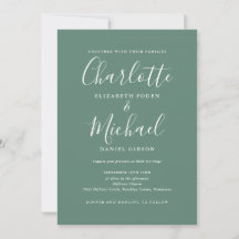 Tudo Em Um Casamento Moderno e Elegante em Verde E