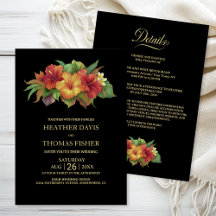 Tudo em Um Casamento Negro Floral Tropical